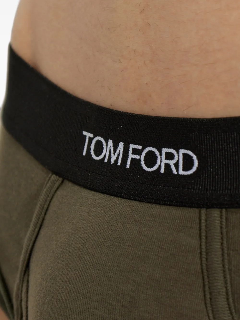 TOM FORD Vijf boxershorts met logoband Groen