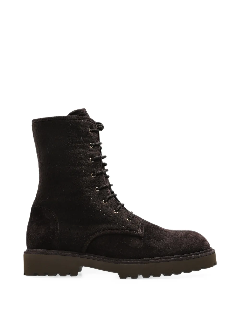 Max Mara lace-up suede ankle boots - Marrone
