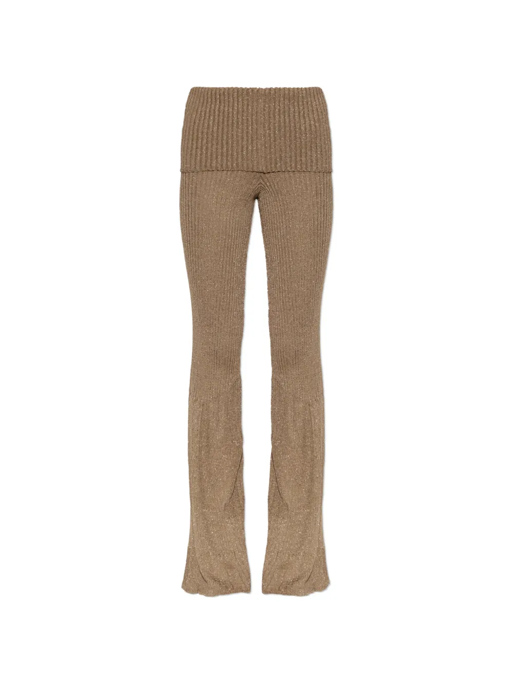 Akep ribbed Lurex-thread trousers - Tons neutres Akep ribbed Lurex-thread trousers - Tons neutres