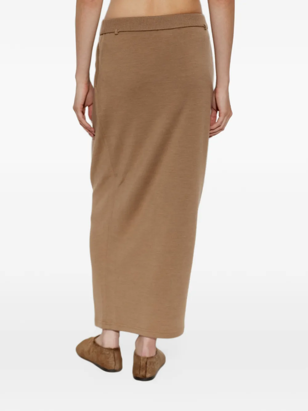 Max Mara Angizia wollen maxi-plooirok Bruin