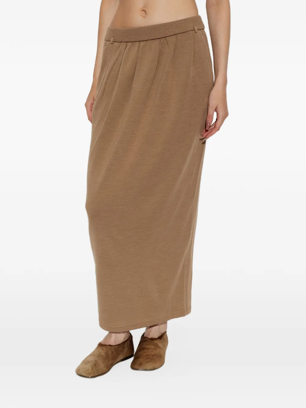 Max Mara Angizia wollen maxi-plooirok Bruin