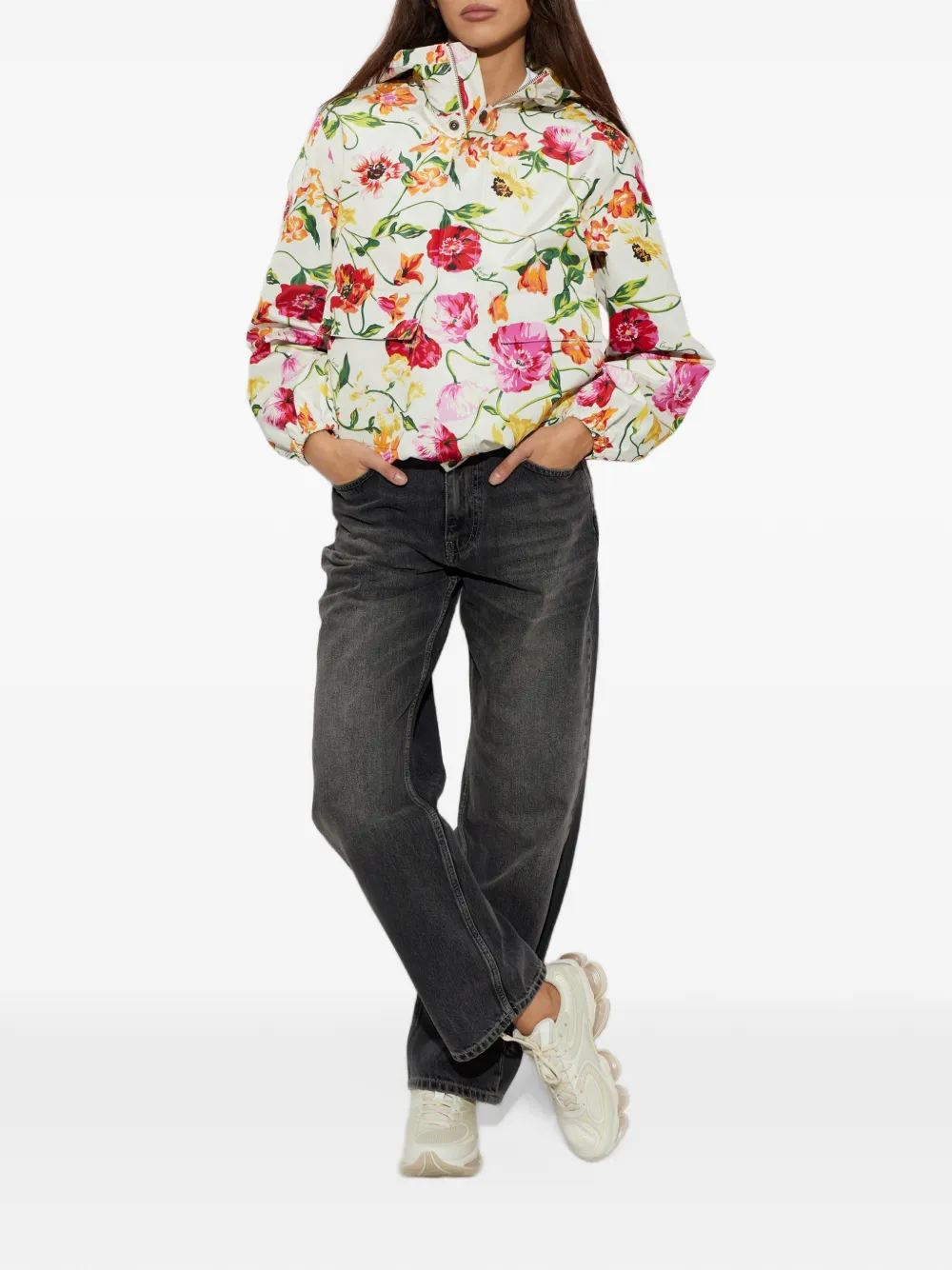 Kenzo Wildflower jack met bloemen-print en capuchon Veelkleurig