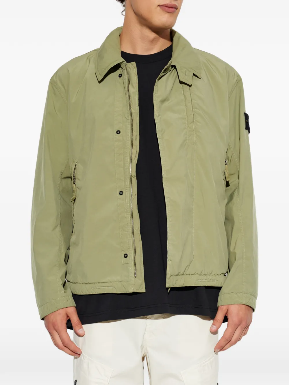 Stone Island Q100011 licht compact poly-TC jack Groen