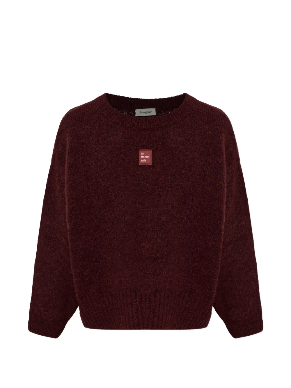 American Vintage East trui met logo-patch Rood