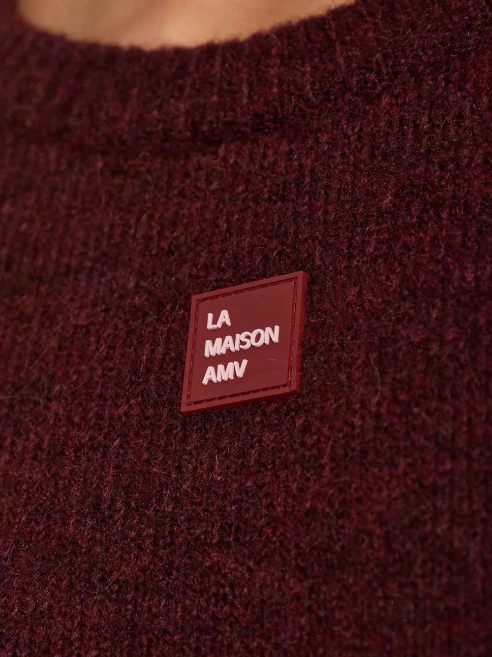American Vintage East trui met logo-patch Rood