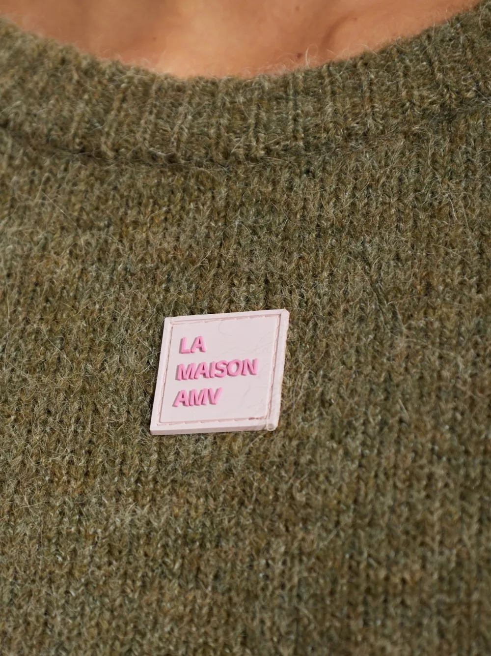 American Vintage East trui met logo-patch Groen