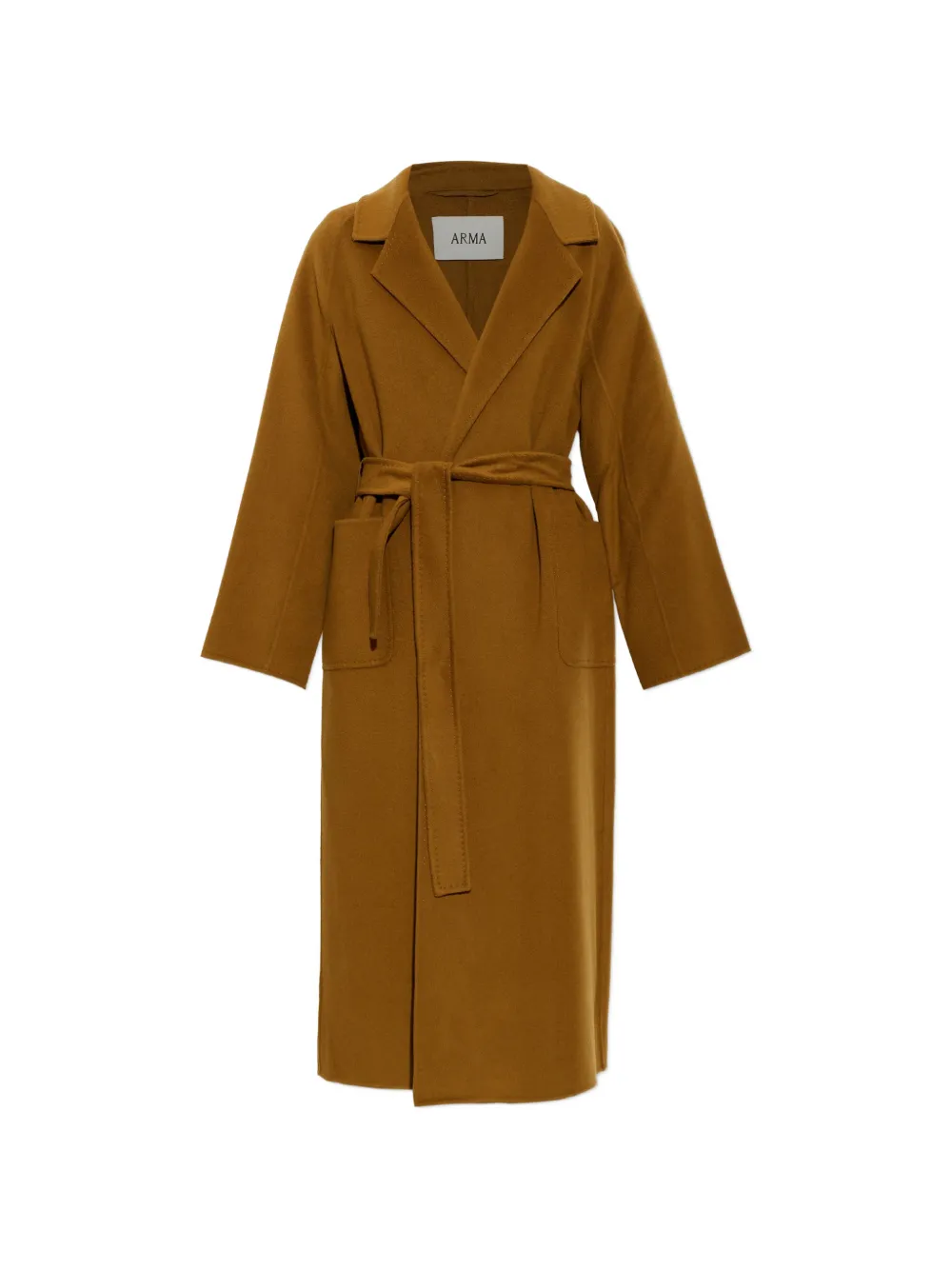 Arma Suza belted wool coat - Brown