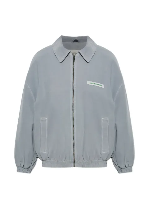 American Vintage Lycaz oversized logo-patch jacket