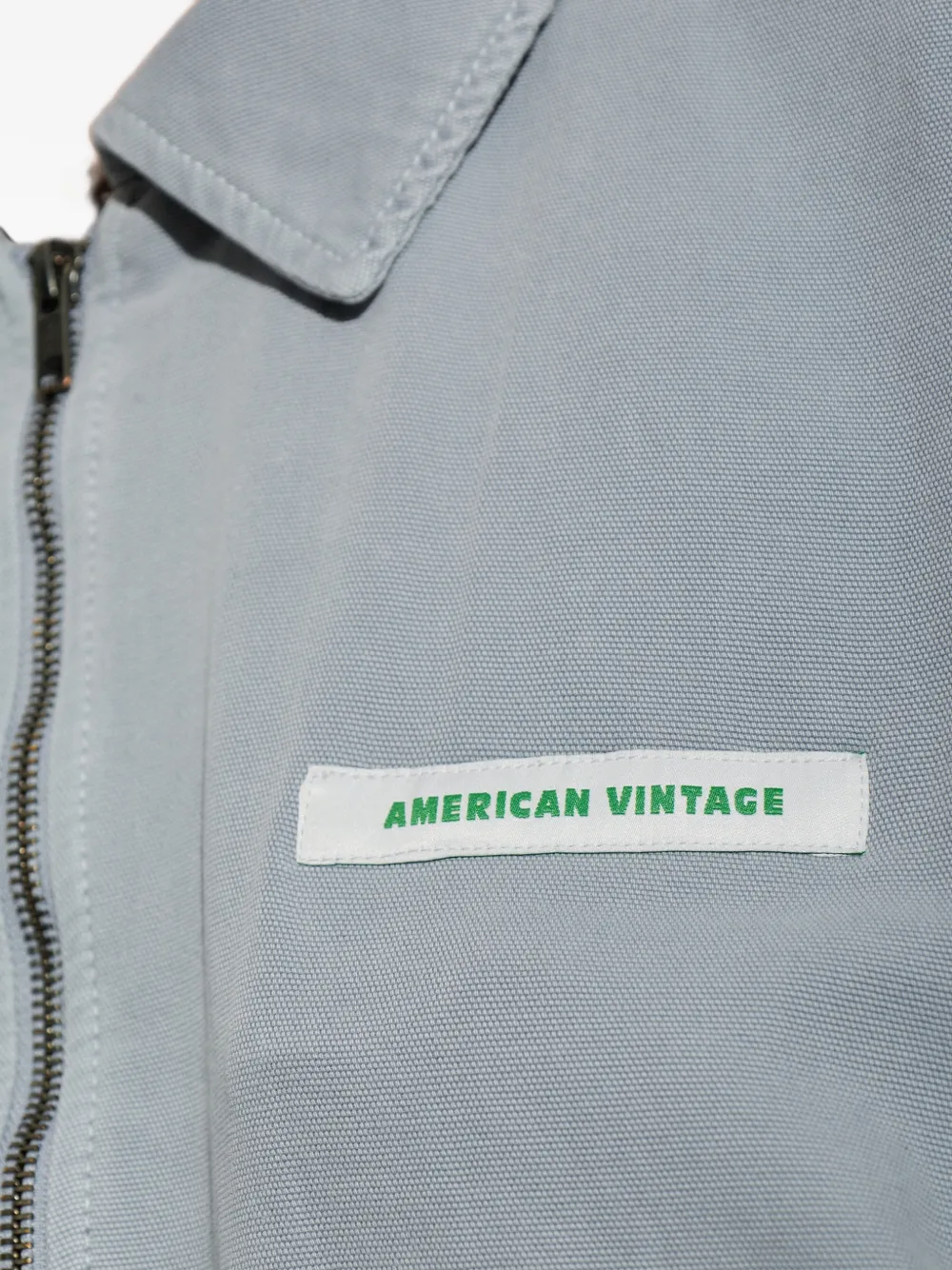 American Vintage Lycaz oversized jack met logo-patch Blauw