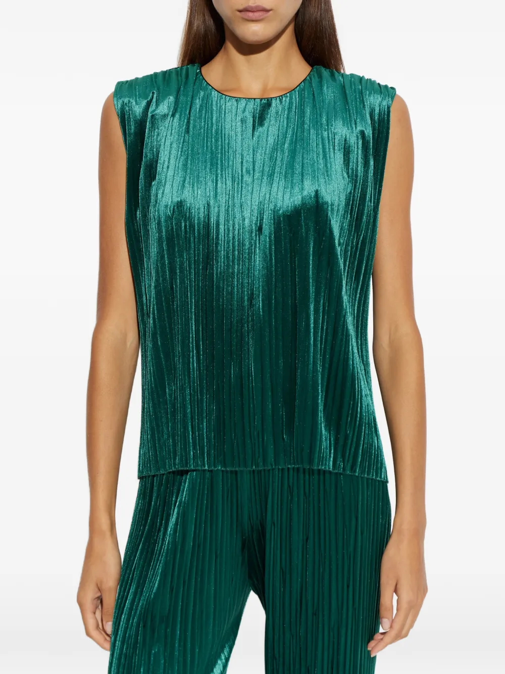 Forte Mouwloze blouse Groen