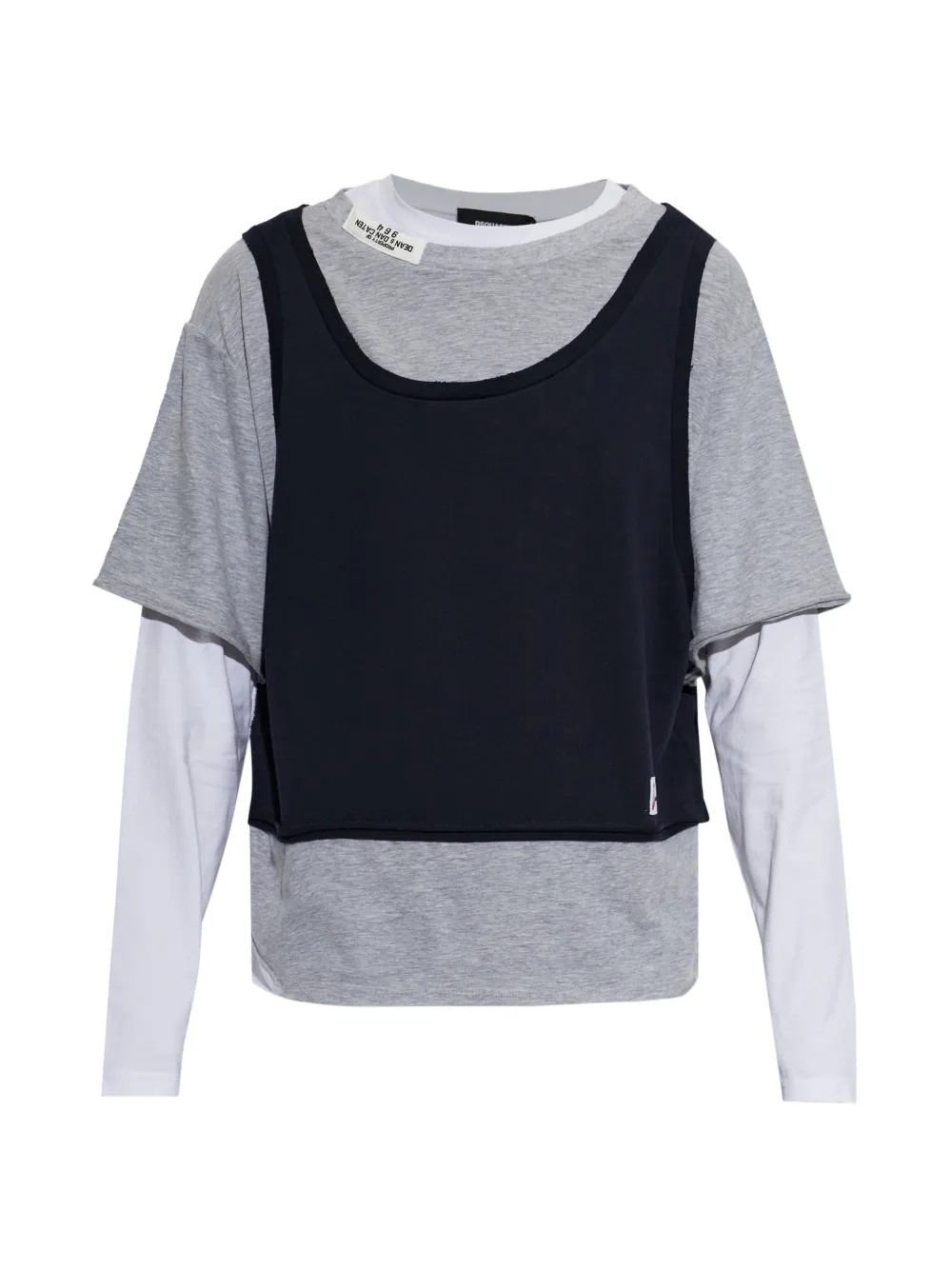 DSQUARED2 Gelaagd T-shirt met logopatch Grijs