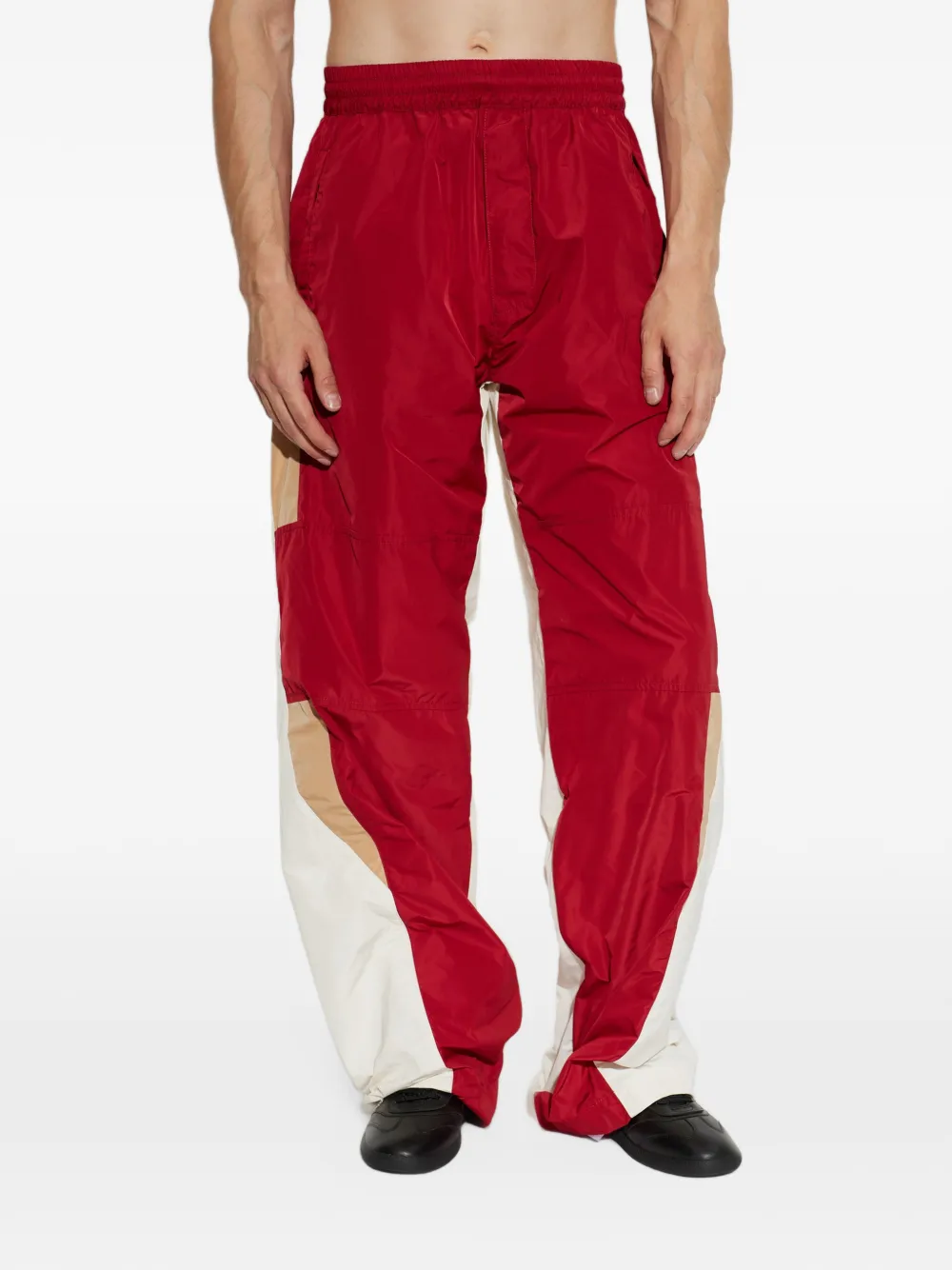 DSQUARED2 colourblock wide-leg trousers Rood