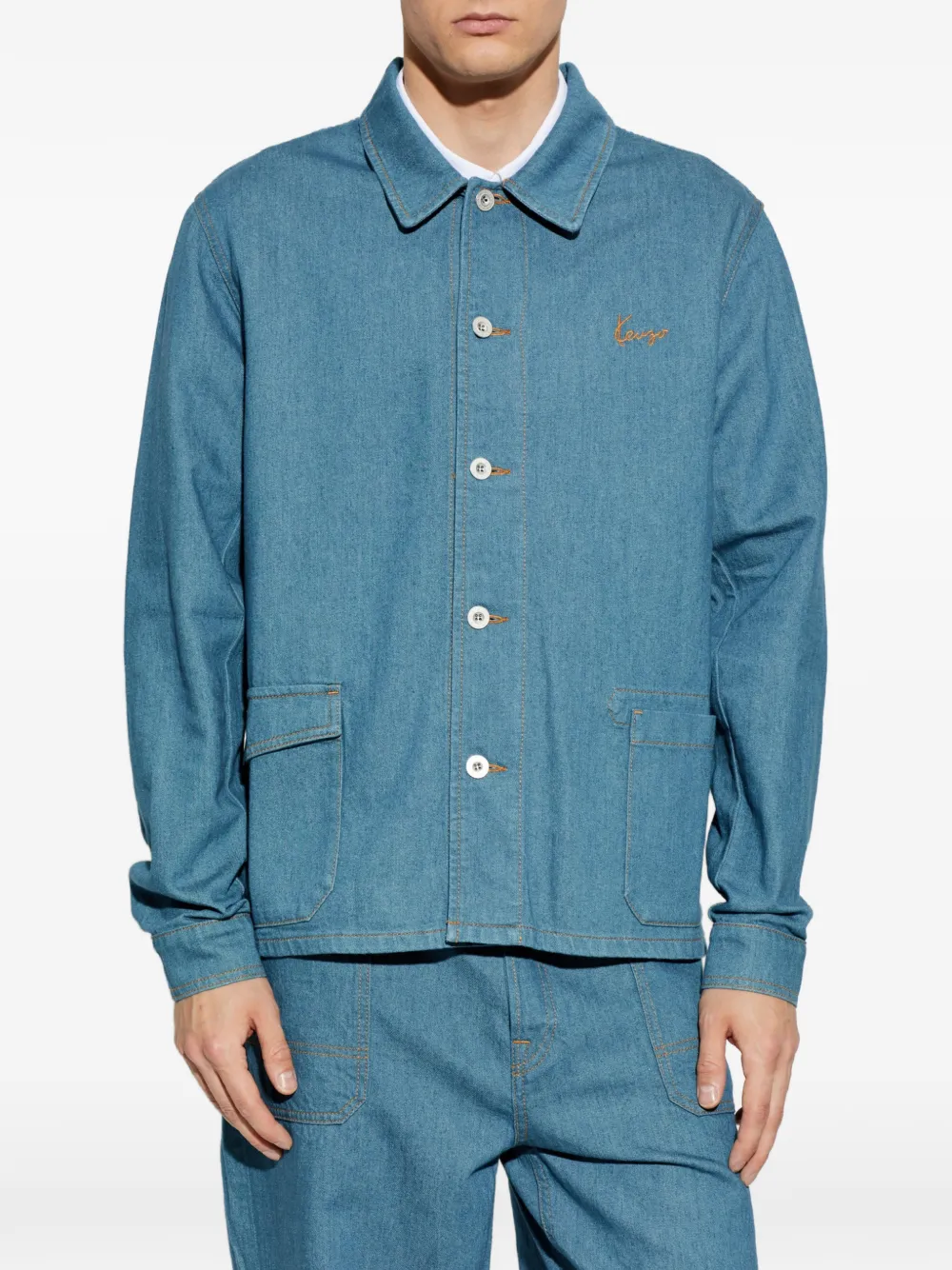 Kenzo Denim jack Blauw
