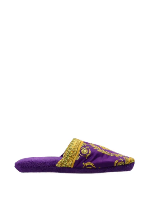 Versace I love Baroque-print cotton slippers