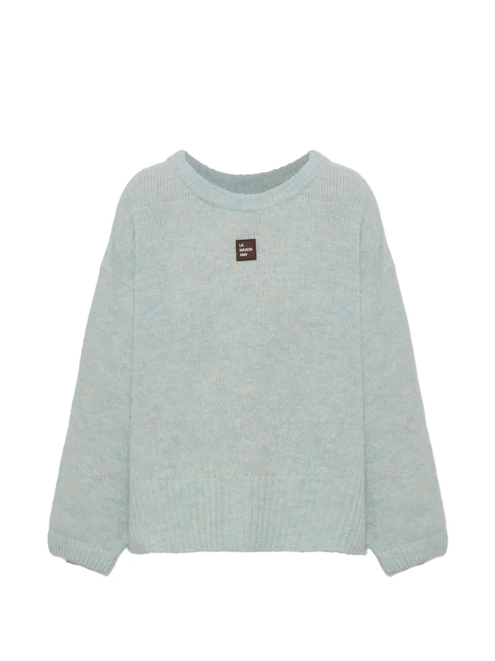 American Vintage Logo-patch Knit Sweater In Blue