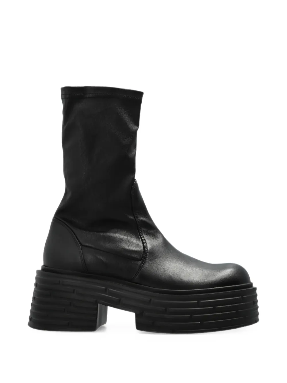 AGL Lignes Stretch platform ankle boots - Nero