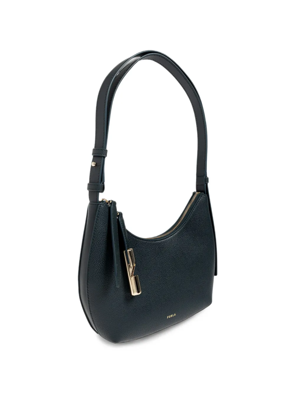 Furla Goccia S leren schoudertas Groen