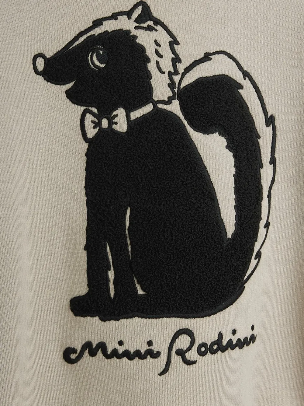 Mini Rodini logo-patch sweatshirt Beige