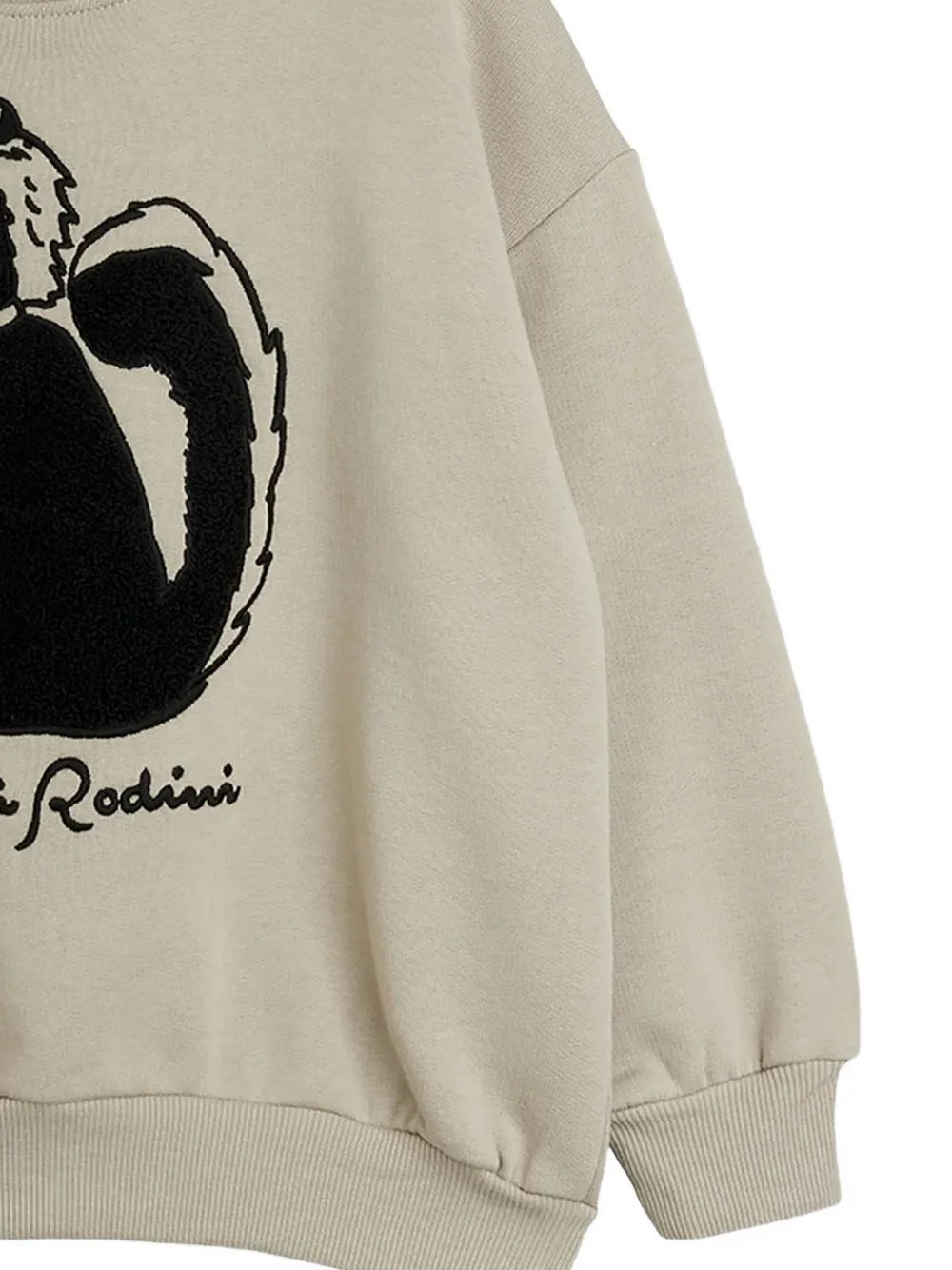 Mini Rodini logo-patch sweatshirt Beige