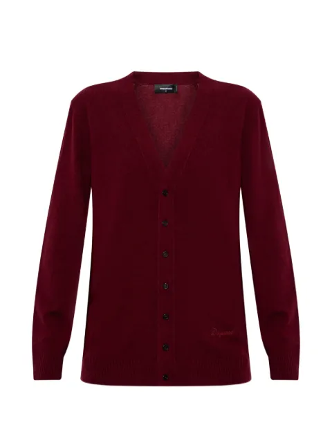 DSQUARED2 logo-embroidered V-neck cardigan