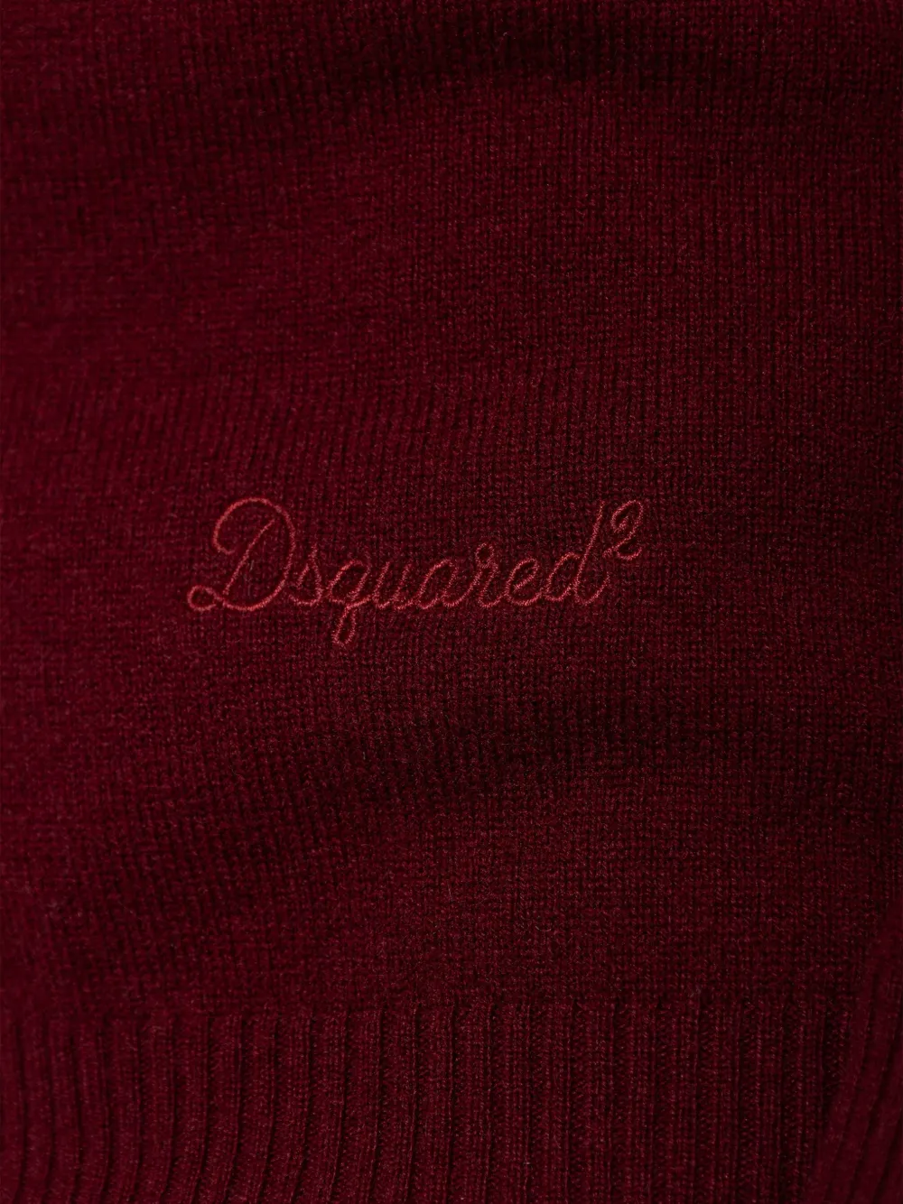 DSQUARED2 logo-embroidered V-neck cardigan Rood