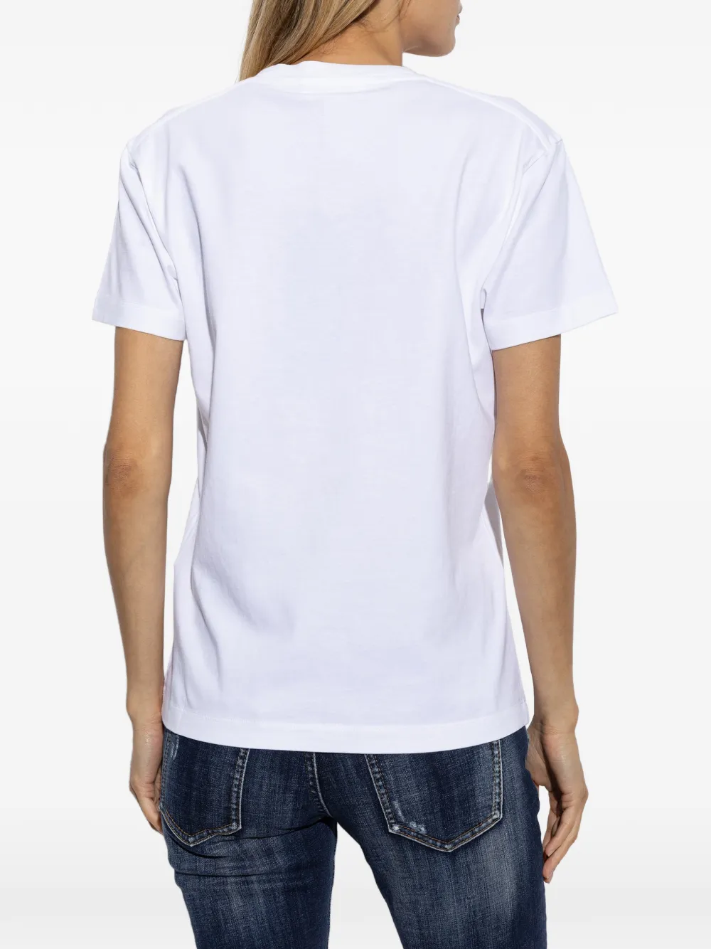 DSQUARED2 logo-appliqué T-shirt Wit