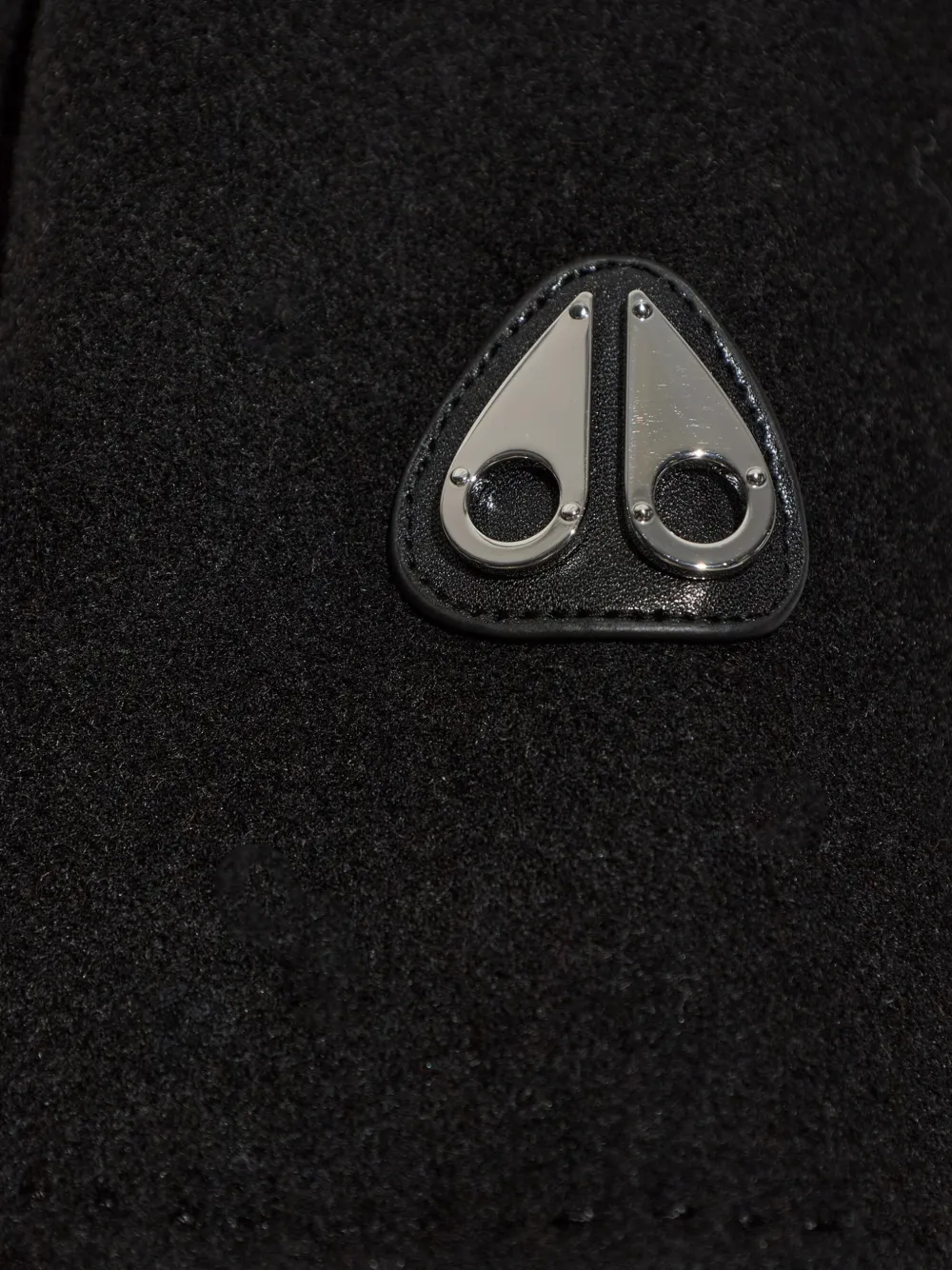 Moose Knuckles logo-patch zip-up puffer jacket Zwart