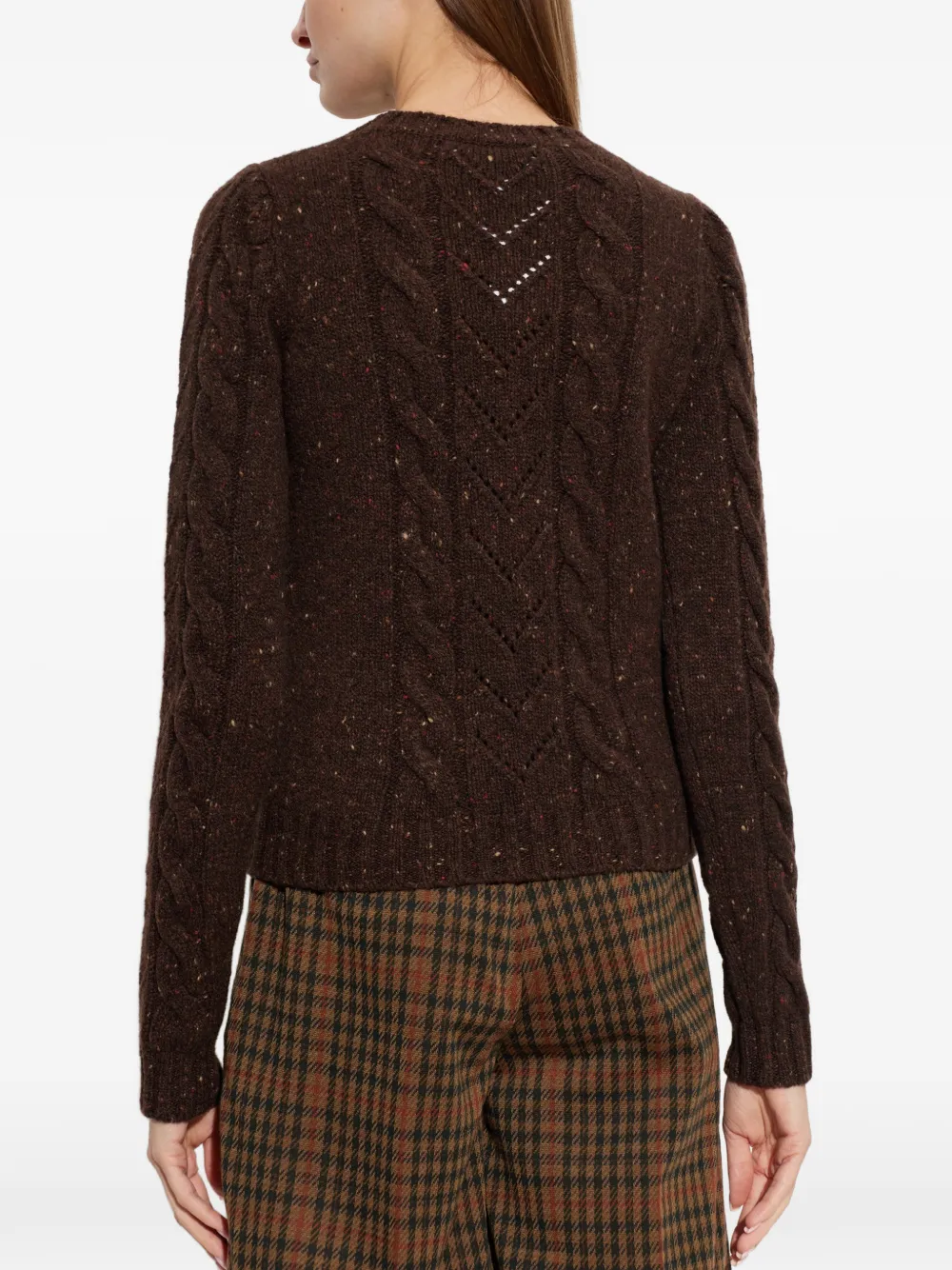 Max Mara Samba kabelgebreide trui Bruin