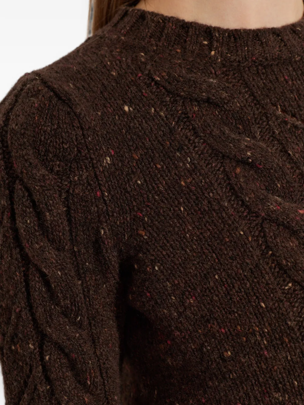 Max Mara Samba kabelgebreide trui Bruin