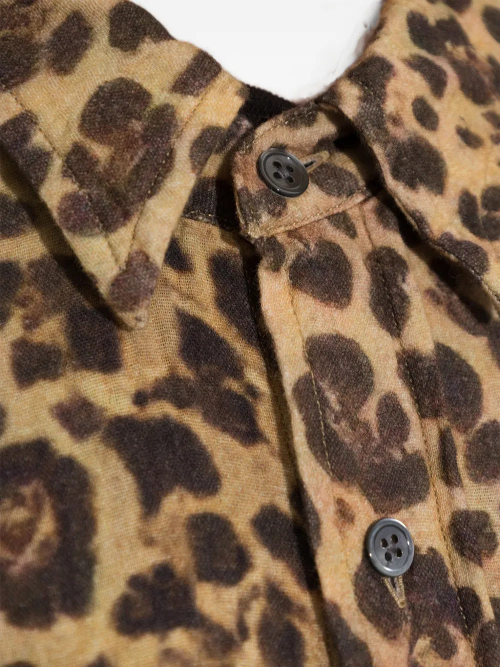 R13 Blouse met luipaard-print en gerafelde afwerking Bruin