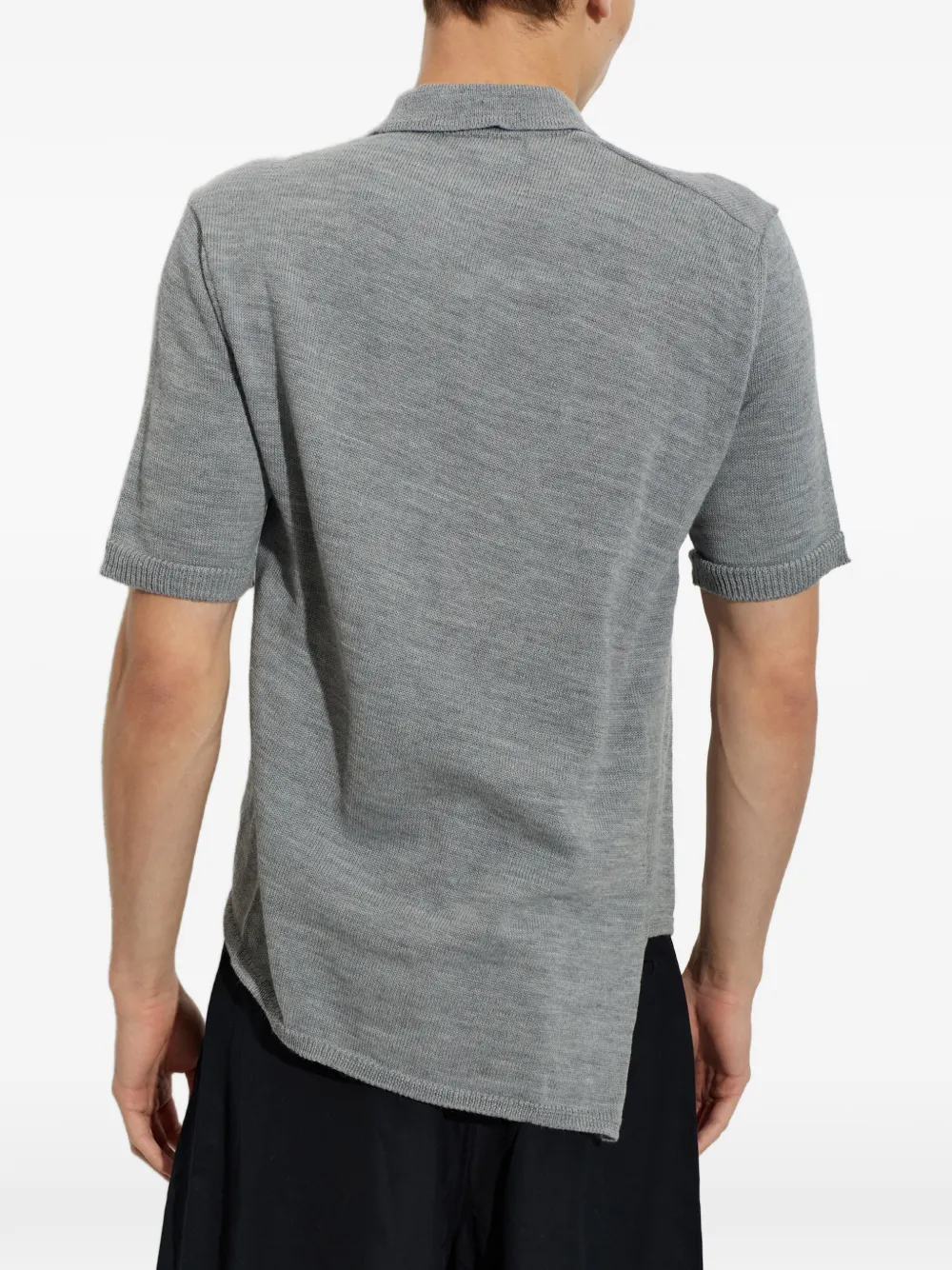 Comme Des Garçons Shirt Asymmetrisch wollen poloshirt Grijs
