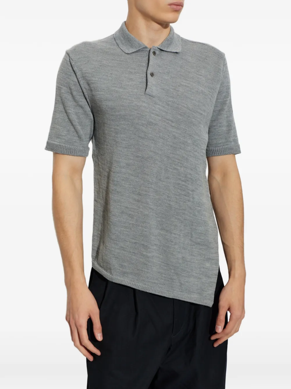 Comme Des Garçons Shirt Asymmetrisch wollen poloshirt Grijs