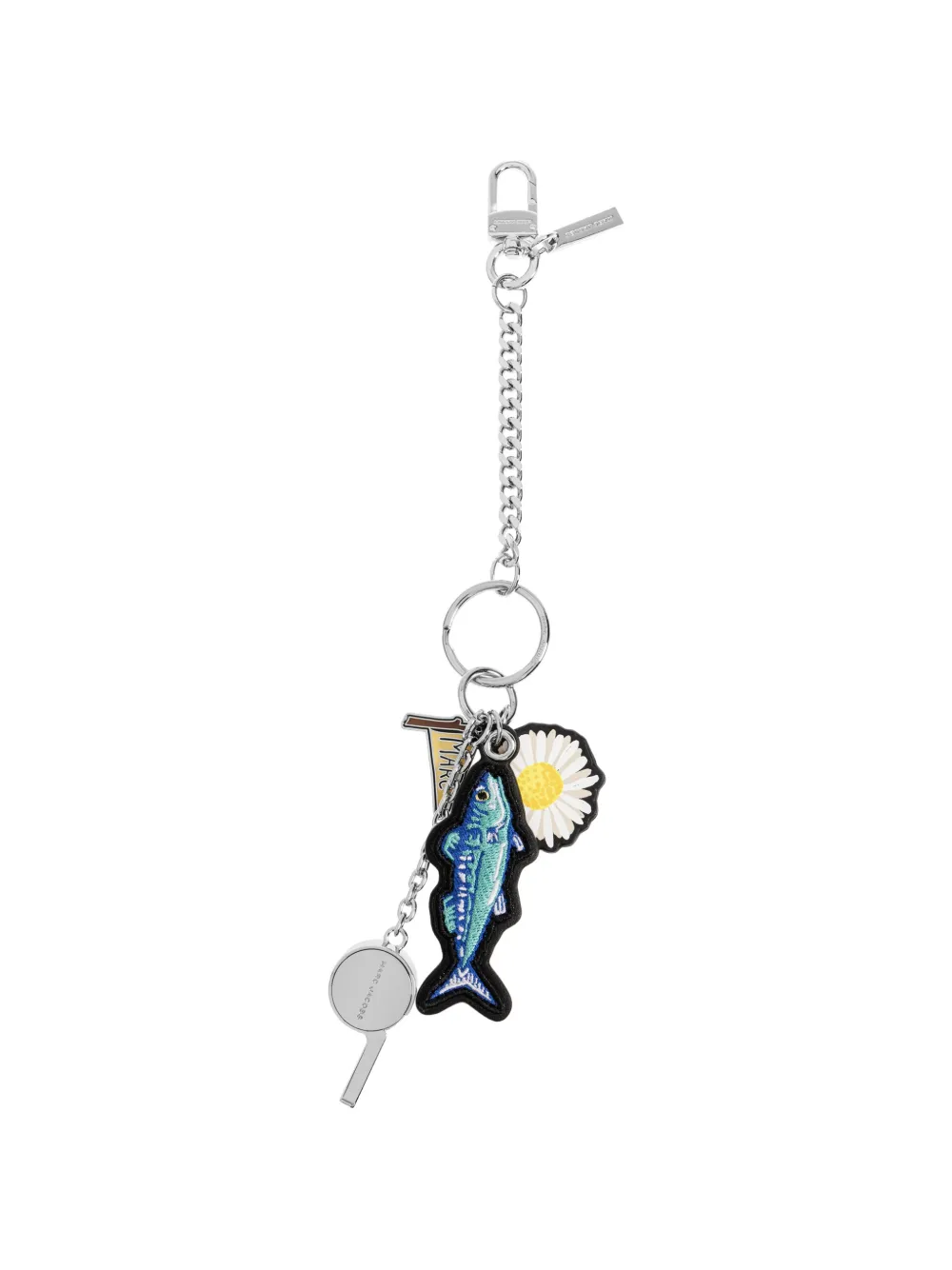 Marc Jacobs camp whistle cluster bag charm Zilver