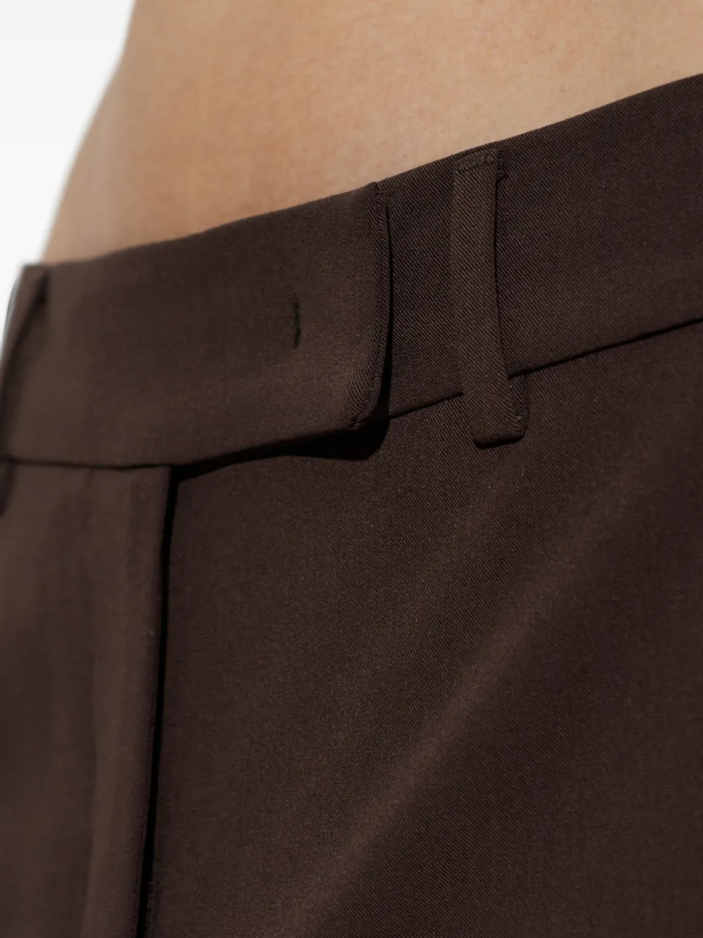 Akep Shorts met geplooid detail Bruin