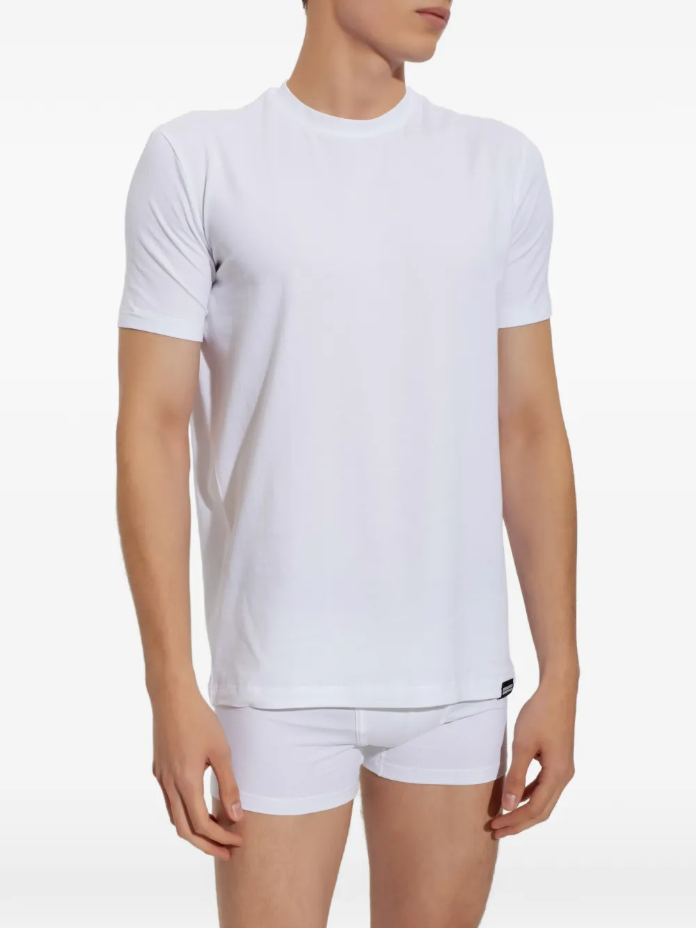 DSQUARED2 logo-patch crew-neck T-shirt Wit