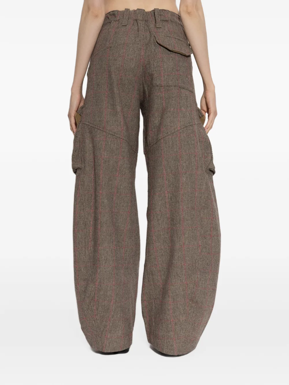 R13 Barrel check-pattern cargo pants Bruin