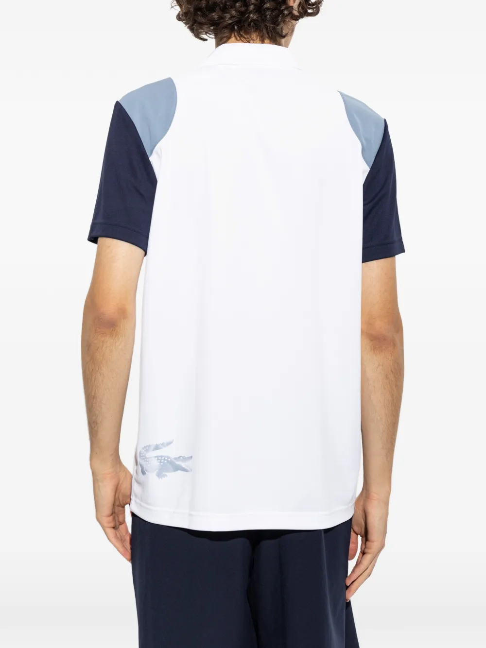 Lacoste Ultra Dry poloshirt met colourblocking Wit