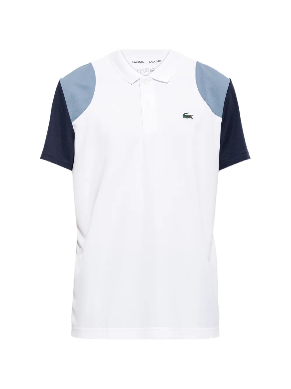 Lacoste Ultra Dry colour-block sport polo shirt - Bianco