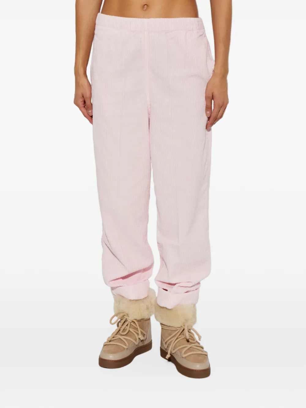 American Vintage Padow ribfluwelen broek Roze