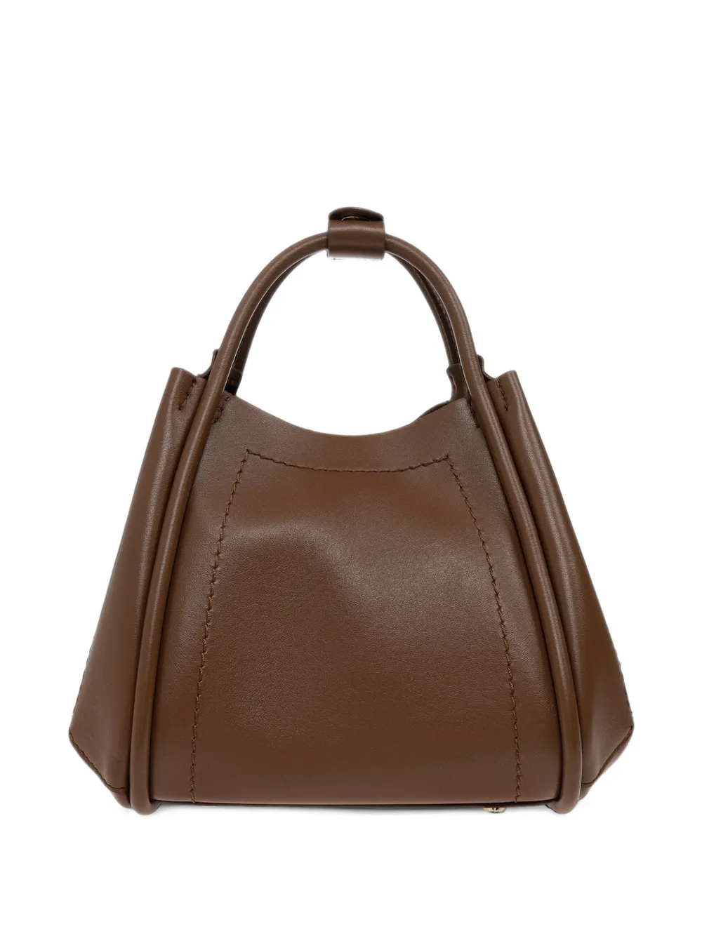 Max Mara extra-small leather Marine bag brown bronze Bruin