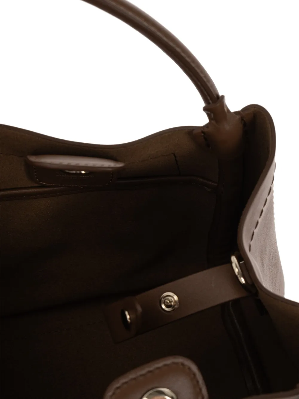 Max Mara extra-small leather Marine bag brown bronze Bruin