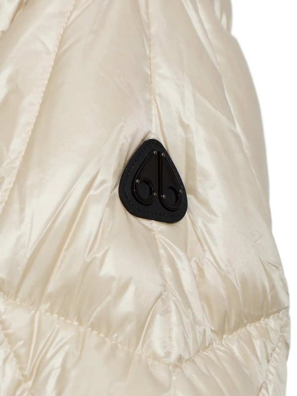 Moose Knuckles quilted logo-patch puffer jacket Beige