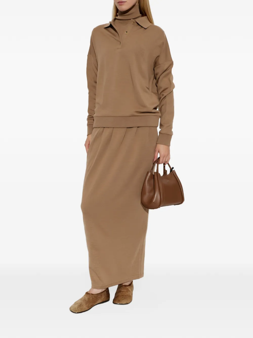 Max Mara wool fleece jersey sweater - camel - Braun
