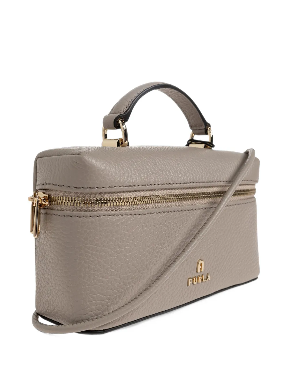 Furla Mini Camelia Micro leren tas Beige