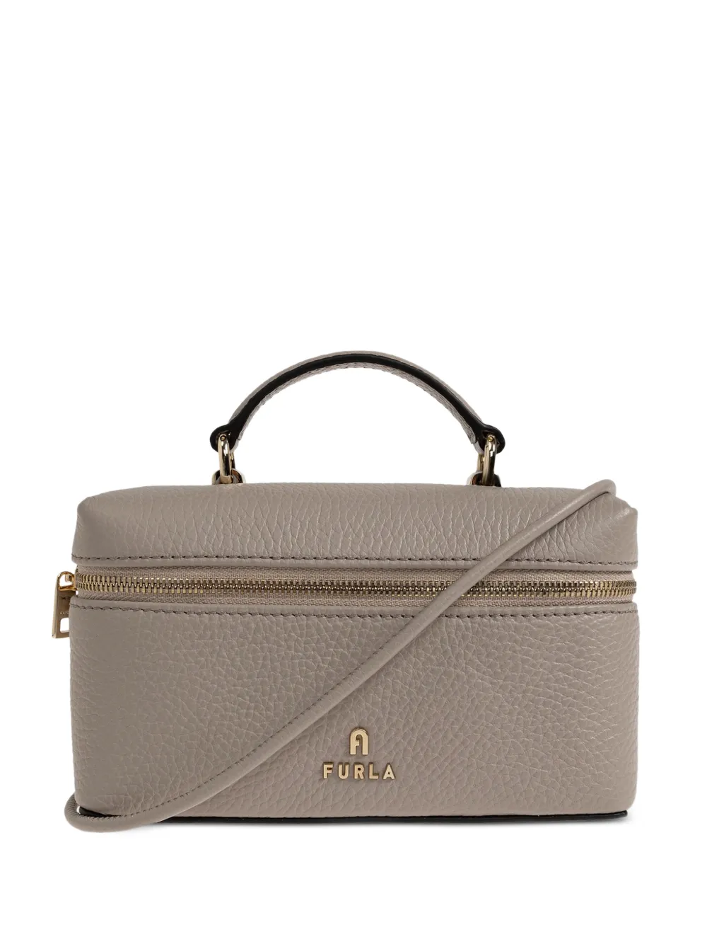 Furla Mini Camelia Micro leren tas Beige