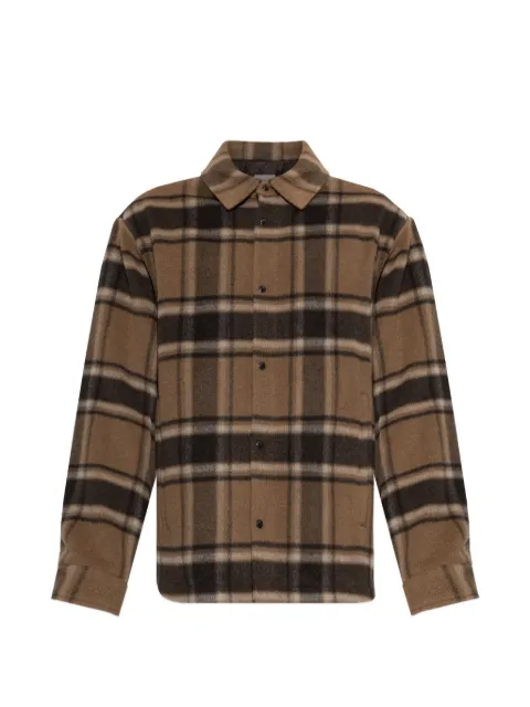Moncler check wool shirt jacket