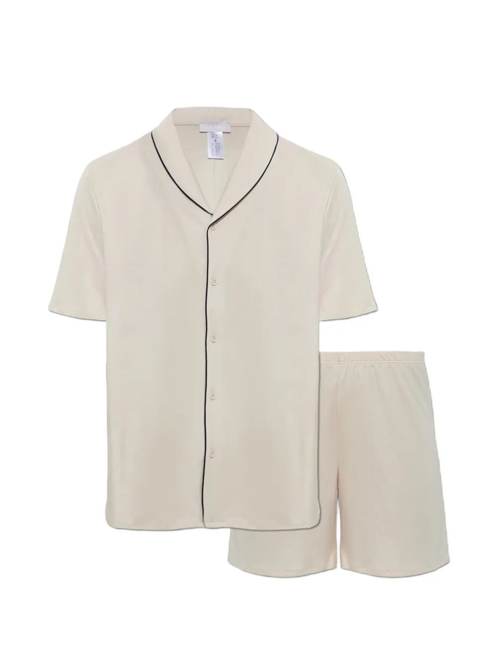 Hanro Natural Comfort piped pajamas - Nude