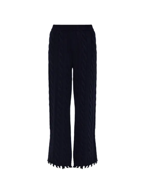 Akep cable-knit wool straight-leg trousers