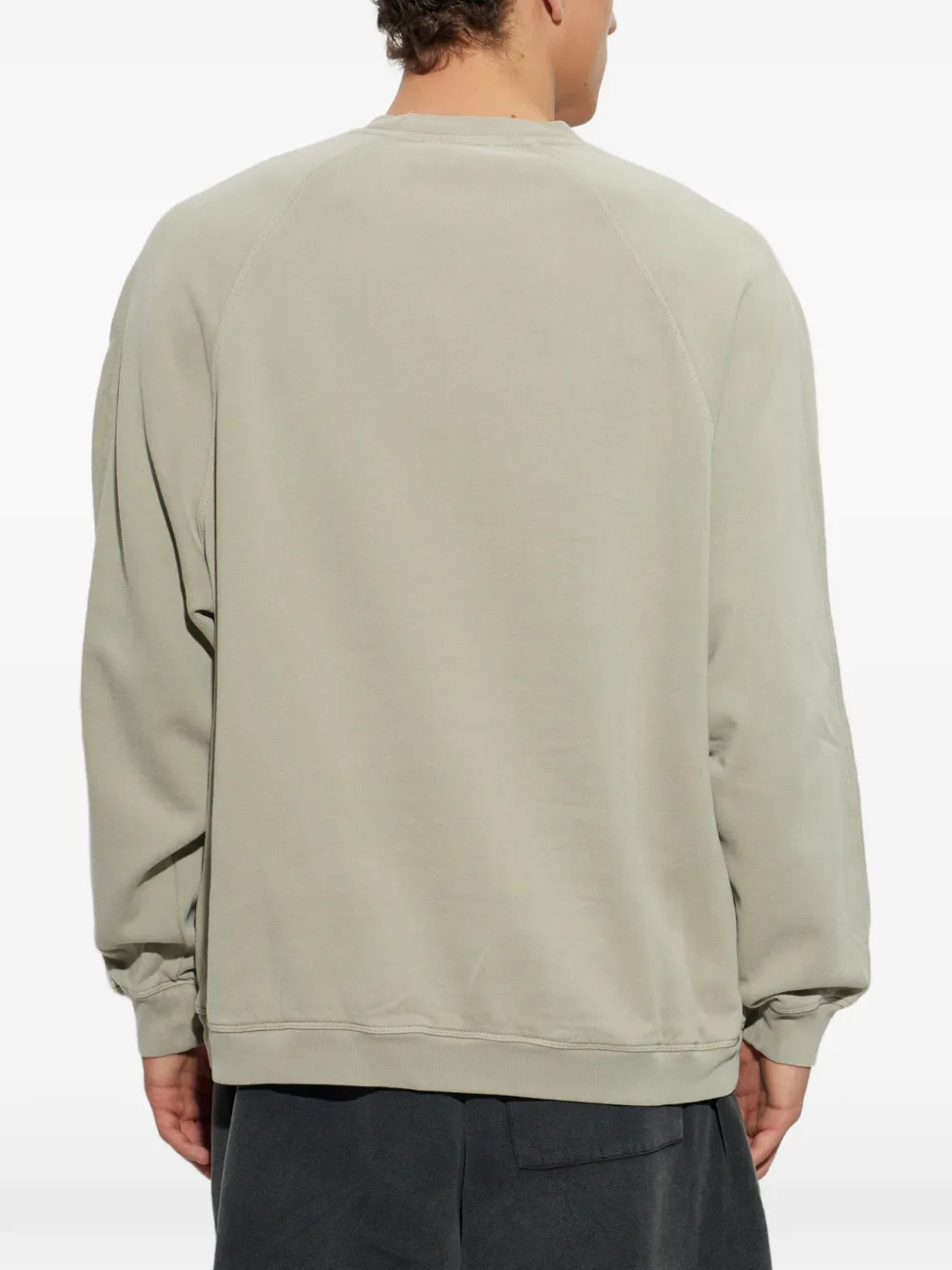 American Vintage Jitbay sweater met logo-print en raglanmouwen Beige