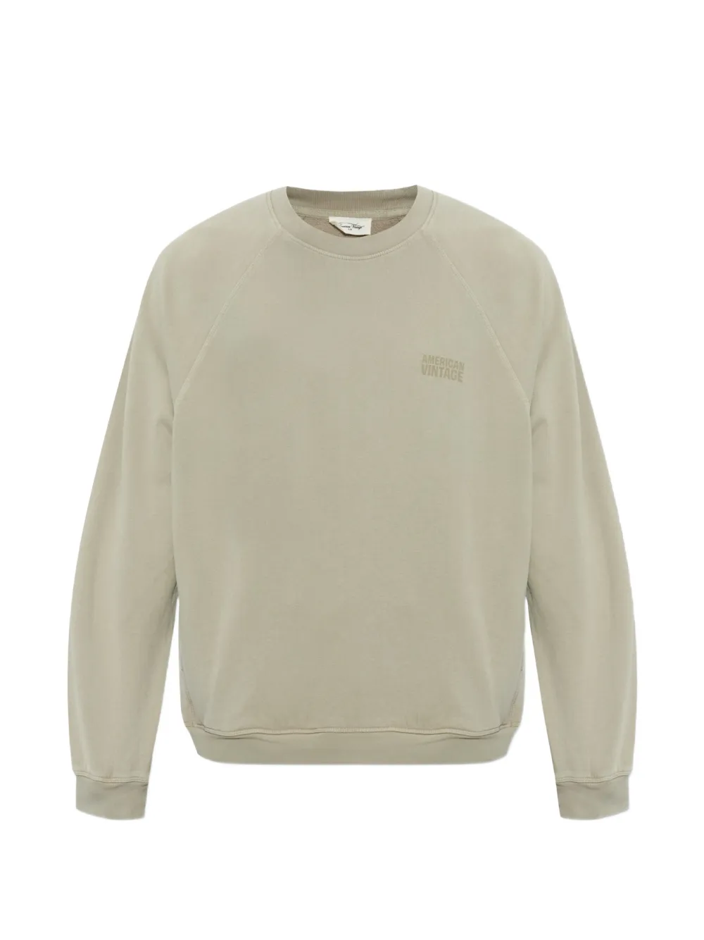 American Vintage logo-print raglan-sleeve sweatshirt - Nude